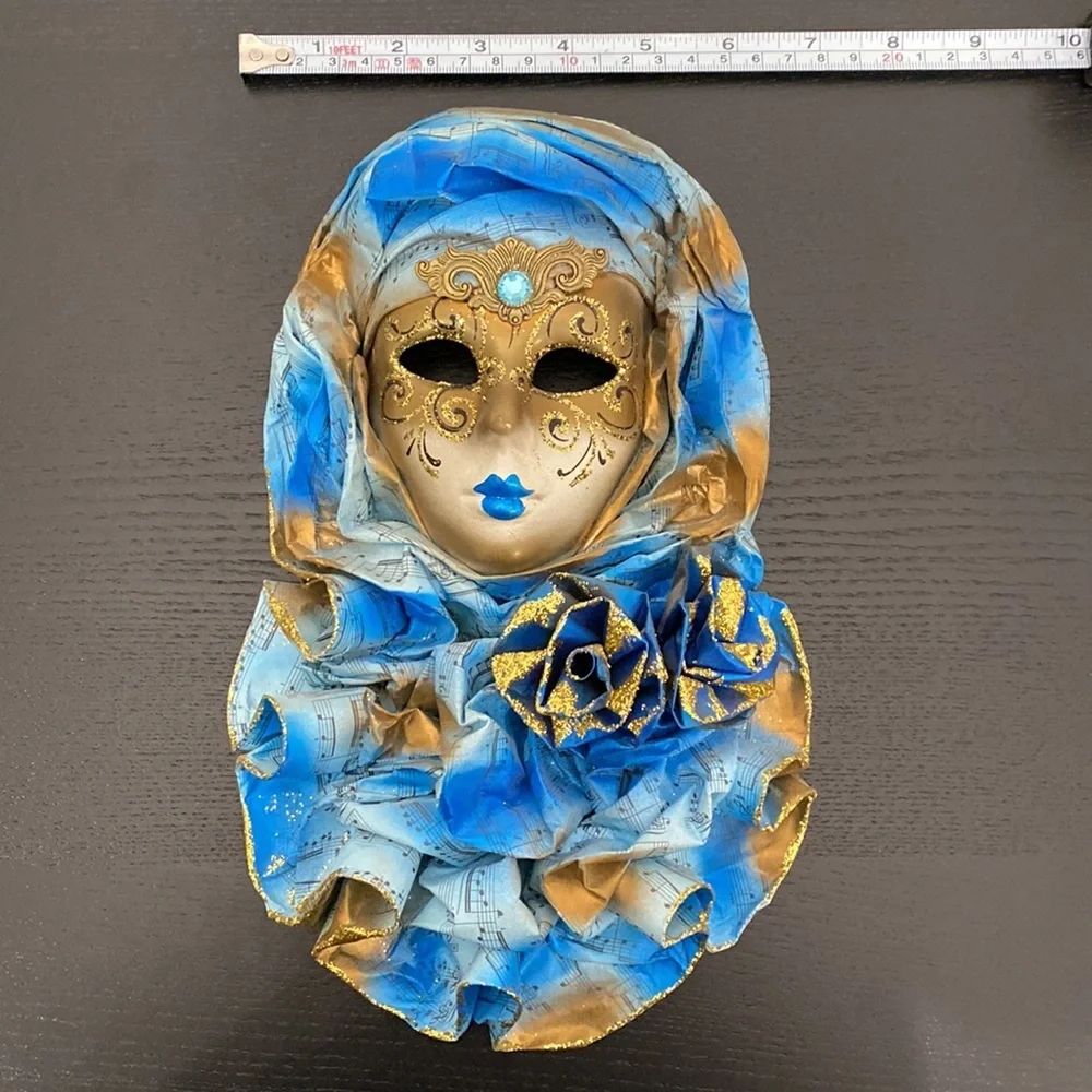 Hand-Made Italian Mask with Music Paper